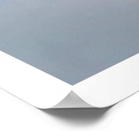 Poster Bleu et blanc (Coin)