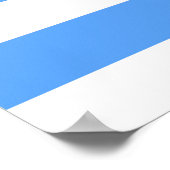 Poster Bleu et blanc Ancre (Coin)
