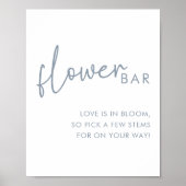 Poster Bleu et blanc foncé Fête des mariées simple (Devant)