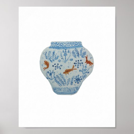 Poster Bleu et blanc Ginger Jar Art Imprimer (Devant)