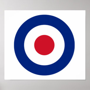 Poster bleu et blanc MOD   Cadeaux MOD