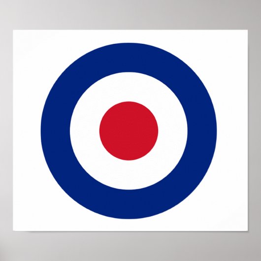 Poster bleu et blanc MOD | Cadeaux MOD (Devant)