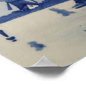 Poster Bleu et blanc vintage Delft (Coin)