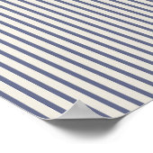 Poster Bleu Et Crème Gratté (Coin)