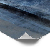 Poster Bleu et gris 'maladroit' Art Abstrait (Coin)