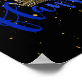 Poster bleu et or sans faille (Coin)