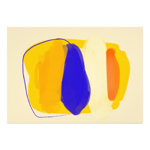 Poster bleu et orange