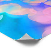 Poster Bleu et rose Gradient Pastel Bubble Art (Coin)