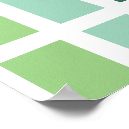 Poster Bleu et vert (Coin)