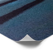 Poster Bleu Et Vert Aurora Borealis, Islande (Coin)