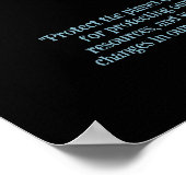 Poster Bleu et vert PROTÉGER LA PLANÈTE, SAUVER L'ART DE  (Coin)