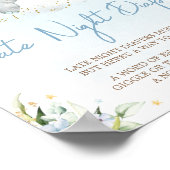 Poster Bleu Flore Eléphant Late Night Diapés (Coin)