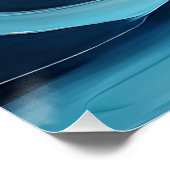 Poster Bleu fluide (Coin)