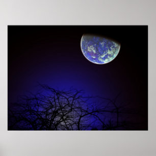 Poster Bleu foncé