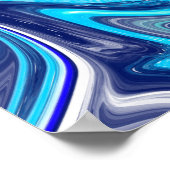 Poster Bleu fondu | Marble Fluid Art (Coin)