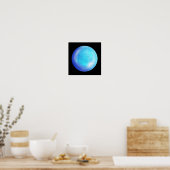 Poster Bleu Galaxy Orb - Tranquille Bleu Marbre Imprimer (Cuisine)