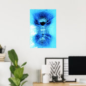 Poster bleu glacé (Bureau à domicile)