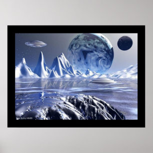 Poster Bleu glace
