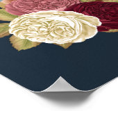 Poster Bleu Gold Célébration de la vie Photo Symbole funé (Coin)