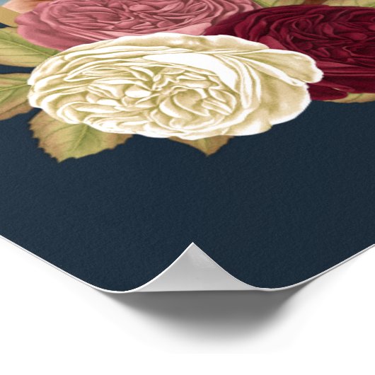 Poster Bleu Gold Célébration de la vie Photo Symbole funé (Coin)