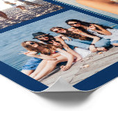 Poster Bleu Grad photo multiple Collage souvenirs (Coin)