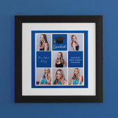 Poster Bleu Graduate Photo Collage 2023 Graduation Party