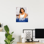 Poster Bleu Graduation Photo Téméraire Typographie Minima (Bureau à domicile)