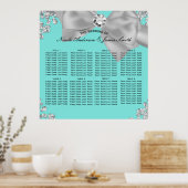 Poster Bleu Grand Blanc Bow Diamonds Glam Siège (Cuisine)