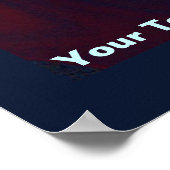 Poster Bleu gravitationnel (Coin)