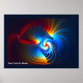 Poster Bleu gravitationnel (Devant)