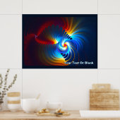 Poster Bleu gravitationnel (Cuisine)