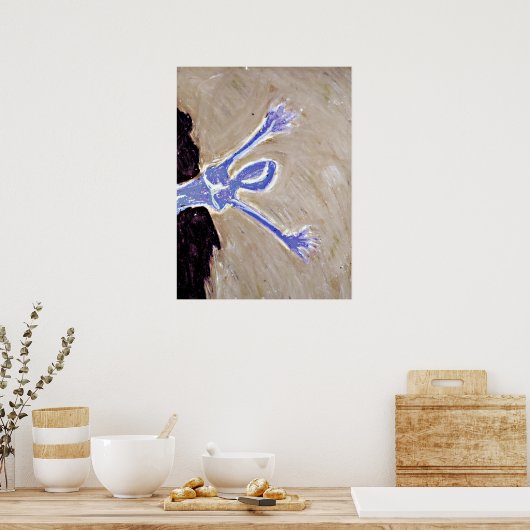 Poster bleu | gris (Cuisine)