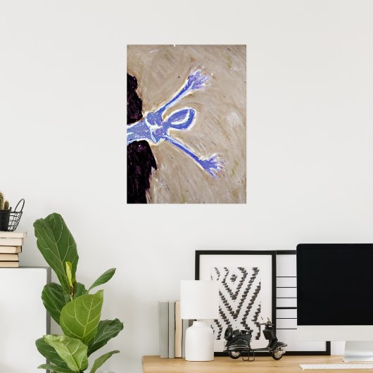 Poster bleu | gris (Bureau à domicile)