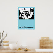 Poster Bleu gris italien (Cuisine)