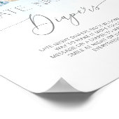 Poster Bleu hiver Chritmas arbre Nuit tardive couches (Coin)