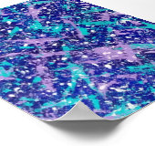 Poster Bleu hiver toile Abstraite Imprimer (Coin)