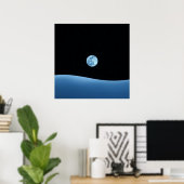 Poster Bleu horizon (Bureau à domicile)