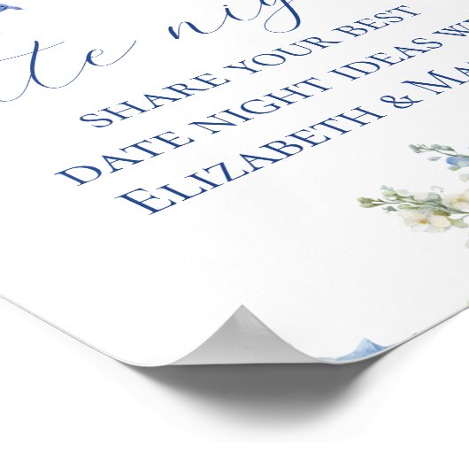 Poster Bleu Hydrangea Date Jar Idées Jar (Coin)