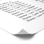 Poster Bleu Hydrangea Eucalyptus 12 Tables CADRE (Coin)