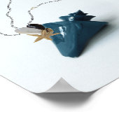 Poster Bleu hygbeach décor océan thème poème côtier (Coin)