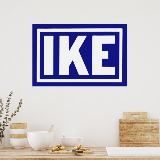 Poster Bleu Ike 1952 (Cuisine)