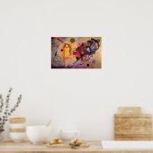 Poster Bleu jaune (Cuisine)