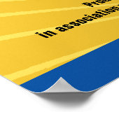 Poster bleu jaune étoile bat mitzvah (Coin)