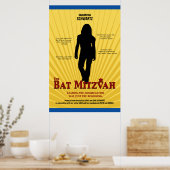 Poster bleu jaune étoile bat mitzvah (Cuisine)
