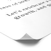 Poster Bleu jaune gras Fleur sauvage Graduation Bienvenue (Coin)