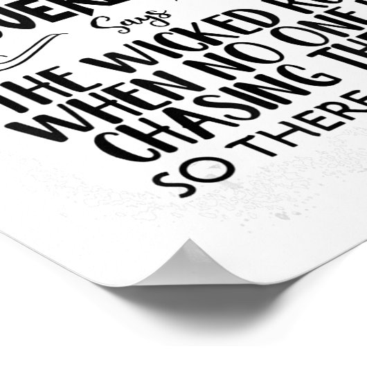 Poster Bleu Je Recherché Aller Jogging, Proverbe Chrétien (Coin)