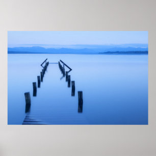 Poster bleu jetée