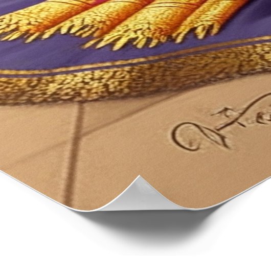 Poster Bleu Joyeux Classique Bala Krishna Pot Design (Coin)