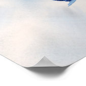 Poster bleu Koi Lotus Mandala (Coin)