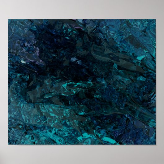 Poster Bleu liquide (Devant)